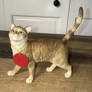 Country Artists Vintage Cat Figurine #02247 Brown Tabby Snooping W/Tag. ✅desc